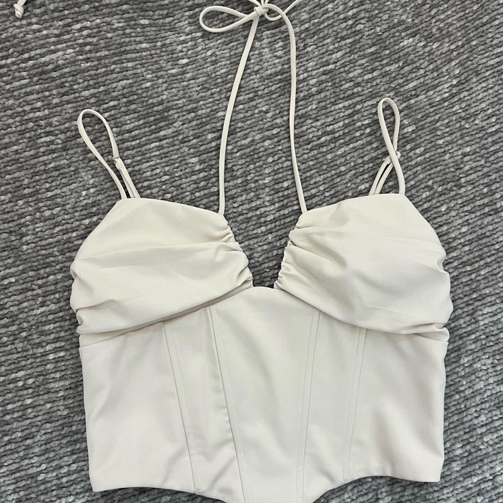 Nia Chic White Corset Top
